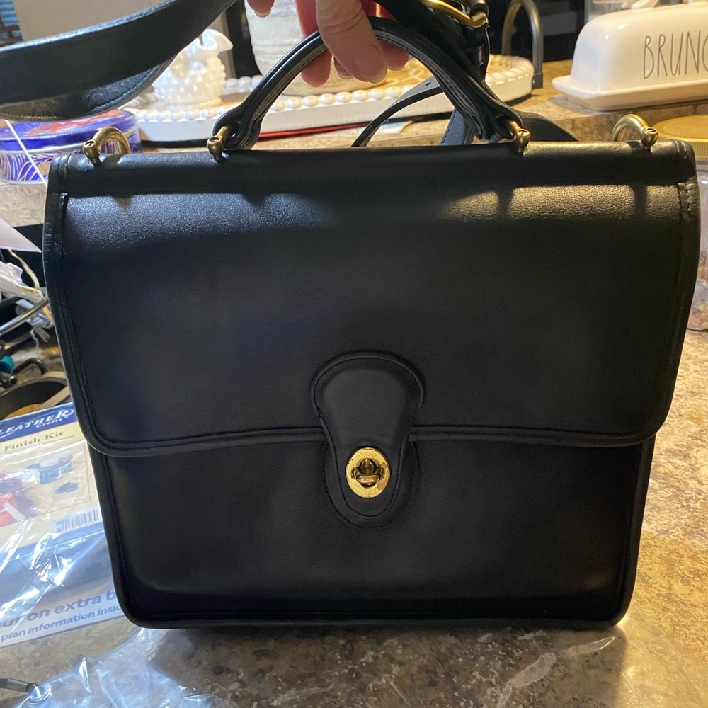 Vintage Black Coach Willis with Gold Hardware